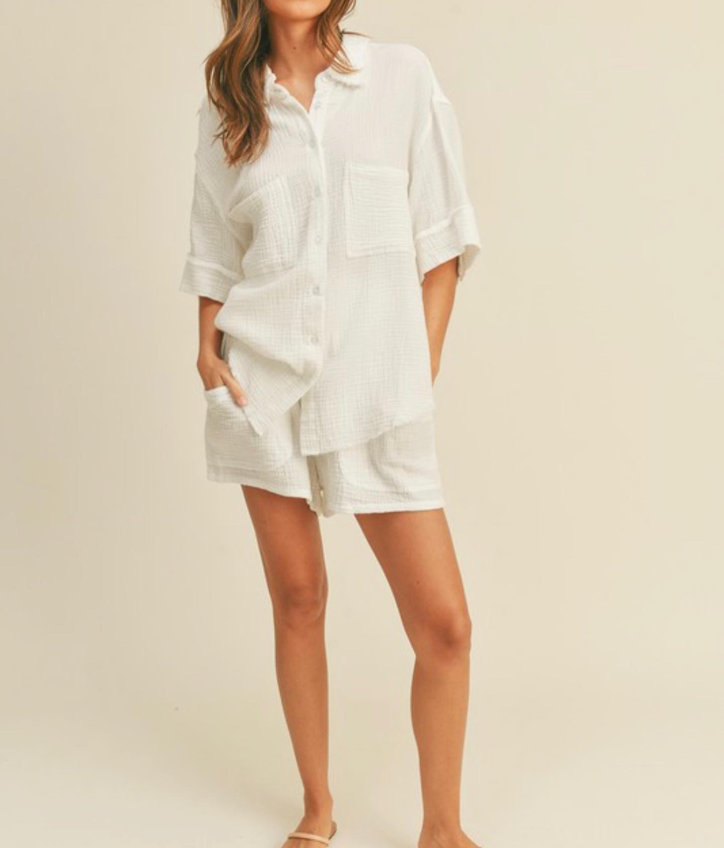 Double Gauze Button Down Shirt