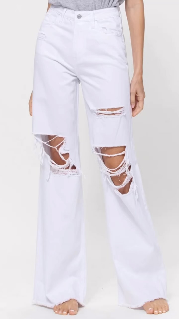 White Ripped Jeans